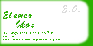 elemer okos business card